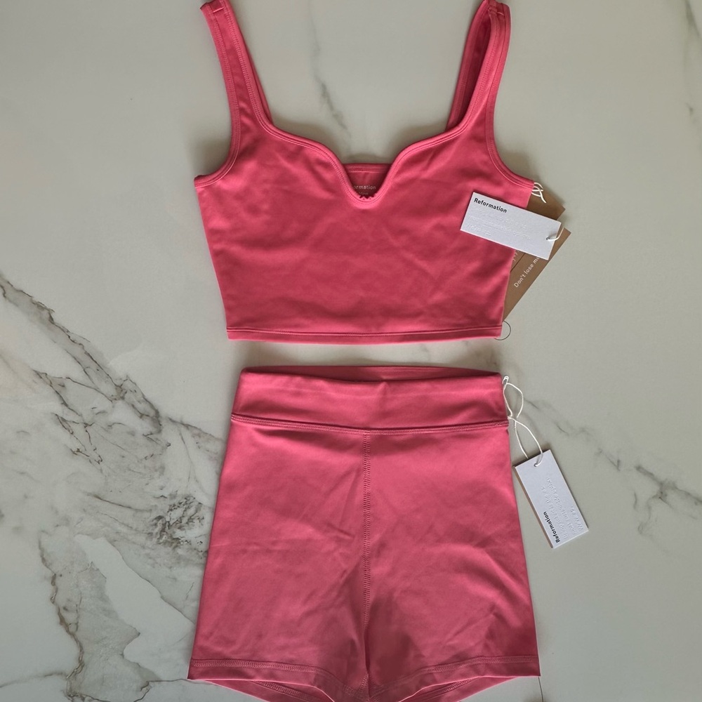 Reformation Coral Pink Set